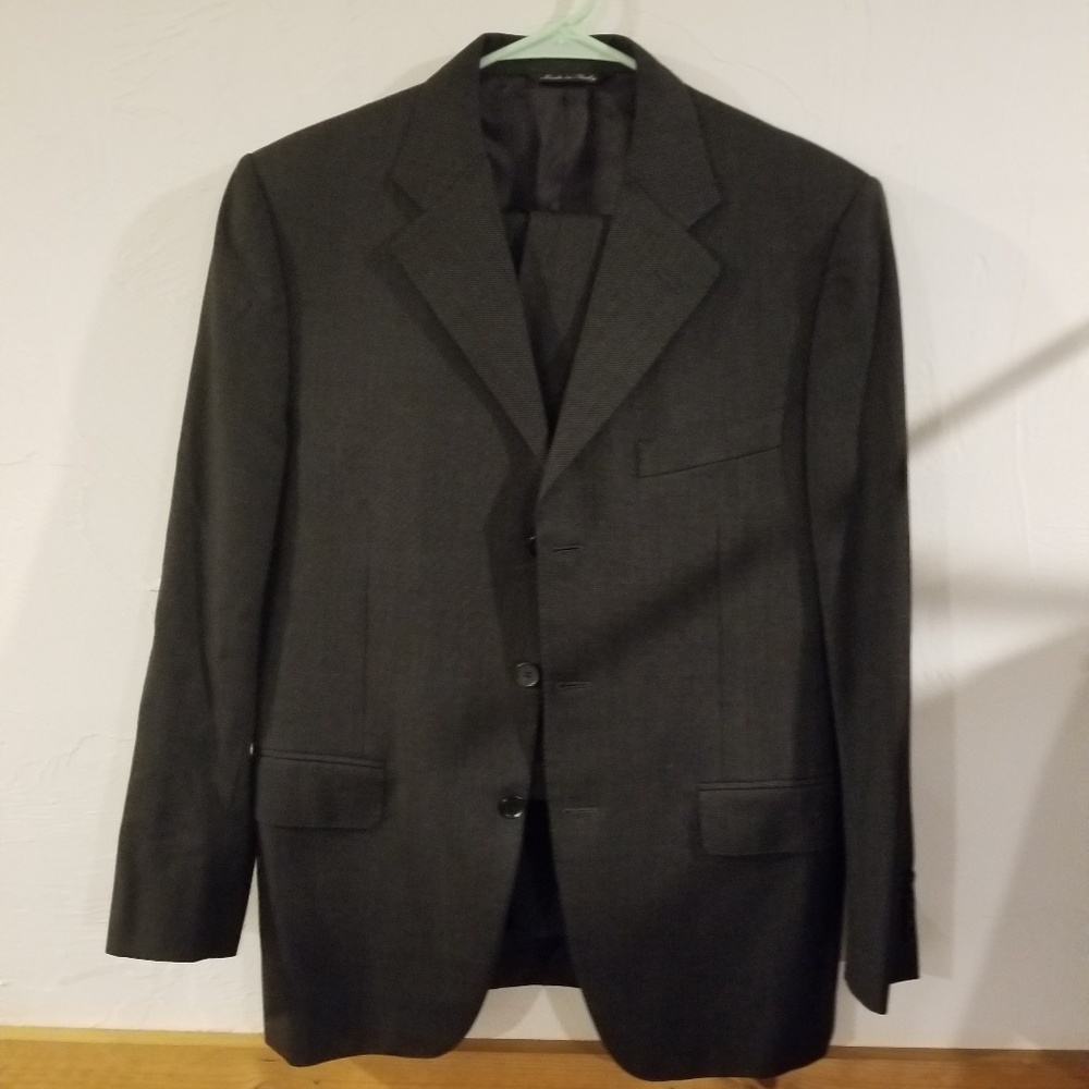 CANALI Charcoal Gray suit, Made in Italy, Wool